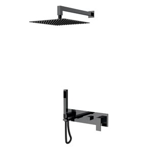 Изображение товара Душевая система Boheme Qubic, Shine Gun Metall, 474-SGM