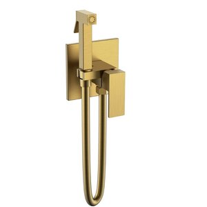 Изображение товара Гигиенический душ Boheme Qubic, 477-BR, со смесителем, Bronze