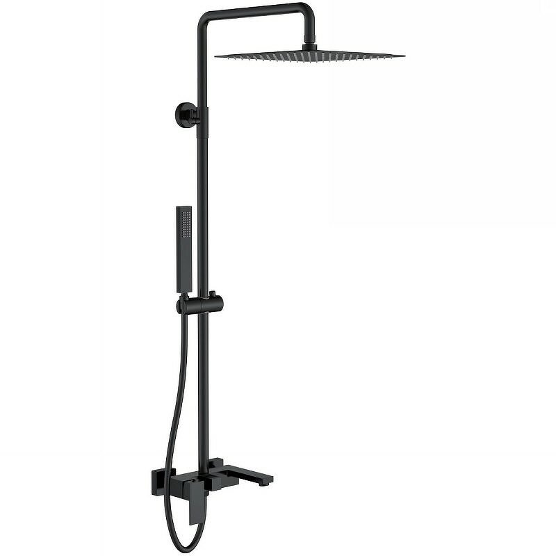 Изображение товара Душевая система Boheme Qubic 478-B черного матового цвета