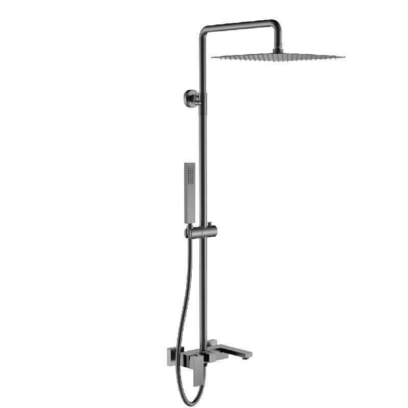 Изображение товара Душевая система Boheme Qubic Gunmetal 478-GM для ванной комнаты