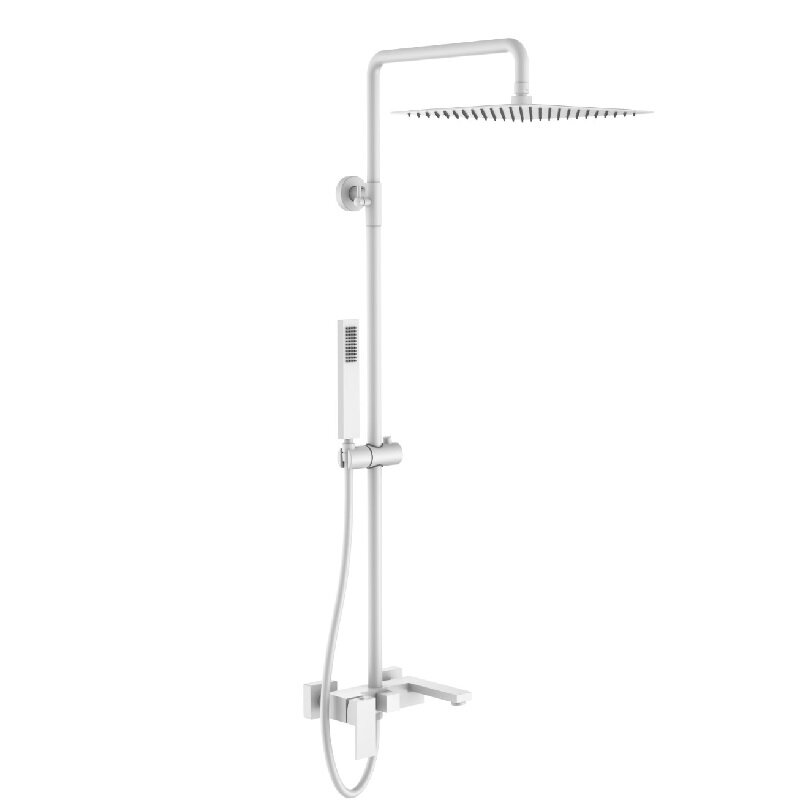 Изображение товара Душевая система Boheme Qubic 478-MW матовая белая современная монтаж вертикальный