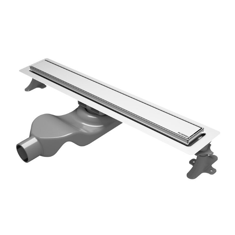 Изображение товара Дренажный канал Boheme Premium Linear 60 см с решеткой под плитку из нержавеющей стали хром