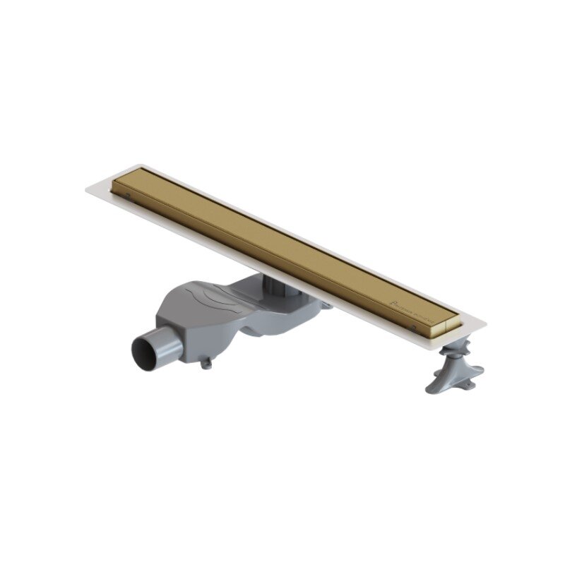 Изображение товара Дренажный канал Boheme Premium Linear, 60 см, декоративная решетка, цвет матовое золото, 982-60-MG