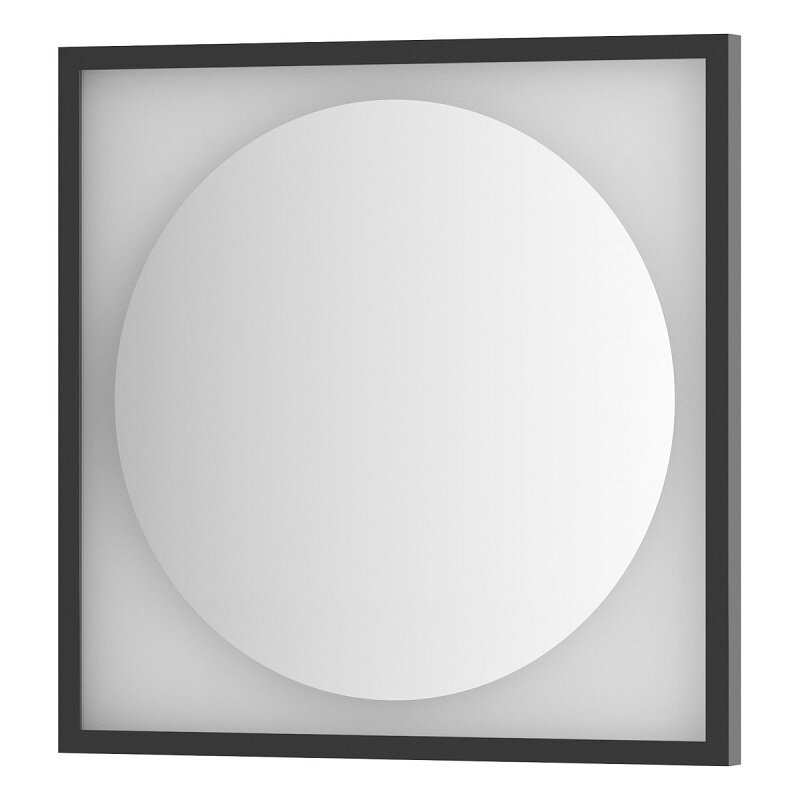 Изображение товара Зеркало Defesto Eclipse 80x80 см с LED подсветкой и черной рамой