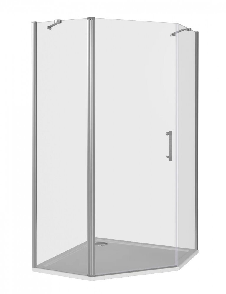 Изображение товара Душевое ограждение Good Door Mokka PNT-90-C-WE, 90 х 90 х 185 см, стекло прозрачное, профиль белый, МК00014