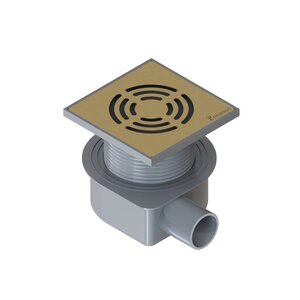 Изображение товара Душевой трап Boheme Smart Design 10 см цвет матовое золото нержавеющая сталь Турция