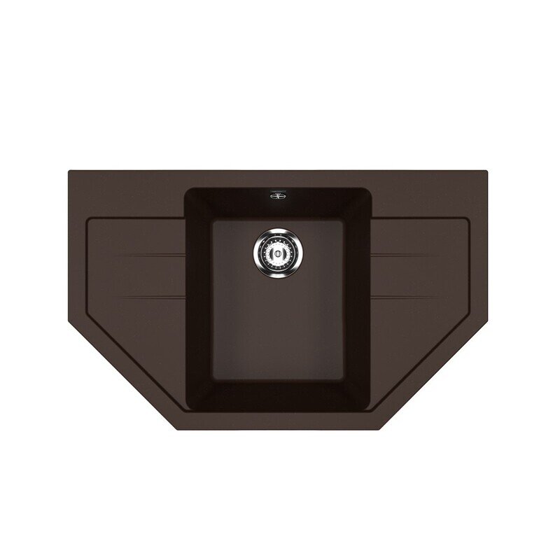 Изображение товара Кухонная мойка Ulgran U-609 79 см цвет шоколад с комплектом слива