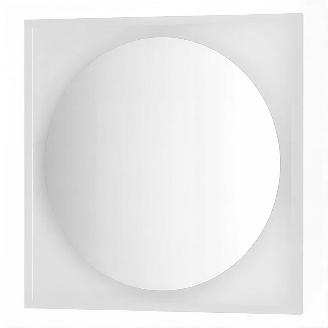Изображение товара Зеркало Defesto Eclipse 60 x 60 см с LED-подсветкой, теплый белый свет, багетная рама белая, DF 2236