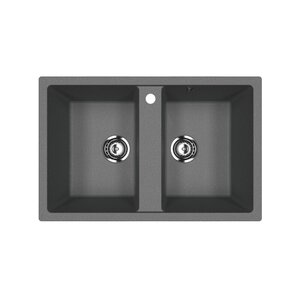 Изображение товара Мойка кухонная Ulgran U-608 U-608-343, 77 см, цвет антрацит