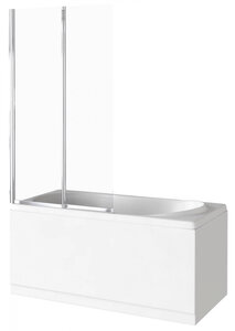 Изображение товара Шторка на ванну Good Door Screen FO-80-C-CH 80 x 140 см распашная, стекло прозрачное, профиль хром, ПД00121