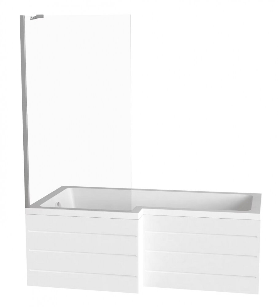 Изображение товара Шторка на ванну Good Door Screen BS-80-C-CH 80x140 см неподвижная прозрачное стекло хром