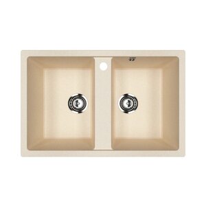 Изображение товара Кухонная мойка Ulgran U-608 77 см искусственный мрамор бежевый