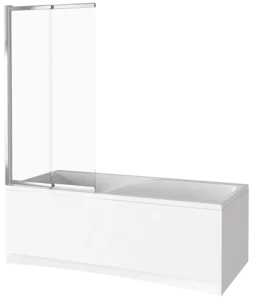 Изображение товара Душевая шторка на ванну Good Door Screen SLR 80x140 см прозрачное стекло хром Изображение товара Душевая шторка на ванну Good Door Screen SLR 80x140 см прозрачное стекло хром