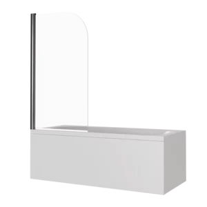 Изображение товара Шторка на ванну Good Door Screen H-80-C-В 80 x 140 см распашная, стекло прозрачное, профиль черный, ПД00118