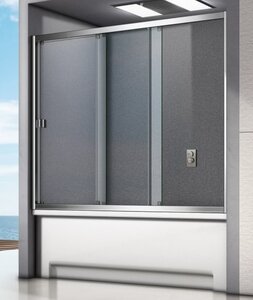 Изображение товара Шторка на ванну Good Door Screen WTW-150-G-CH 150 x 140 см раздвижная, стекло матовое, профиль хром, ПД00115