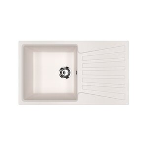 Изображение товара Мойка кухонная Ulgran U-703 83 см искусственный мрамор белая встраиваемая