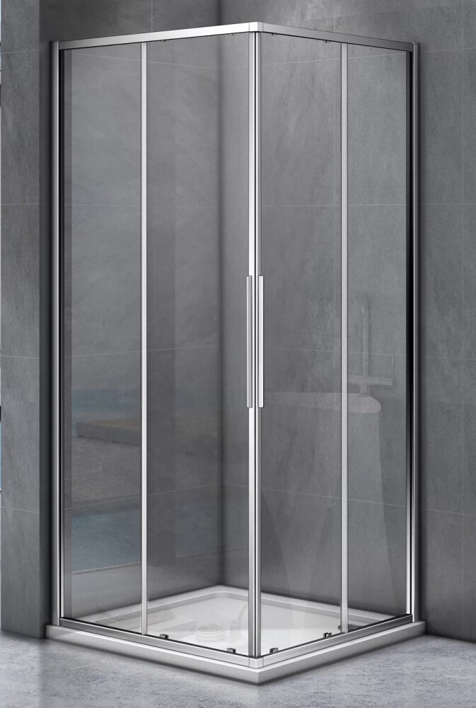 Изображение товара Душевое ограждение Good Door Idea CR-90-C-CH 90x90 см прозрачное с хром-профилем