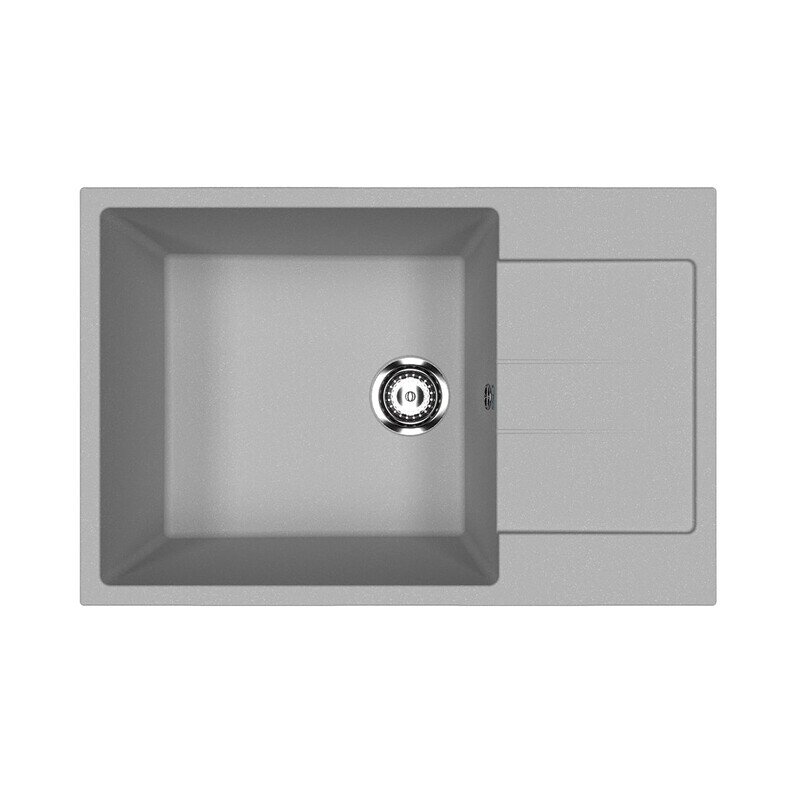 Изображение товара Мойка кухонная Ulgran U-602 76 см из искусственного камня серого цвета