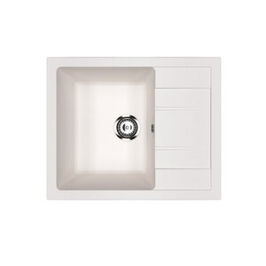 Изображение товара Мойка кухонная Ulgran U-607 61 см белая с гарантийным обслуживанием