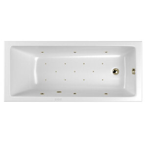 Изображение товара Ванна гидромассажная Whitecross Wave Slim Relax, 160 х 80 см, белая/бронза, 0111.160080.100.RELAX.BR