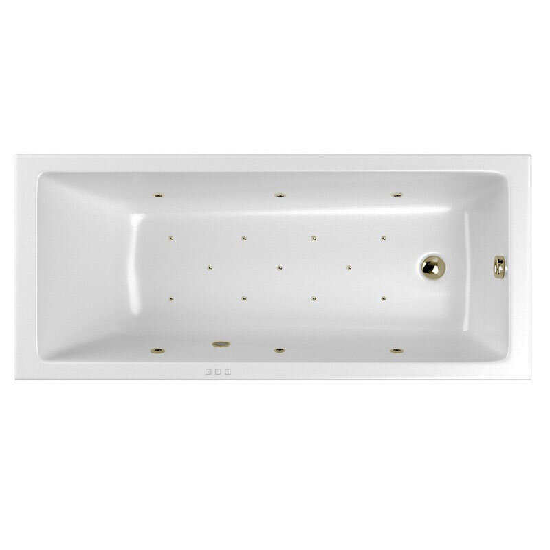 Изображение товара Ванна гидромассажная Whitecross Wave Slim Relax, 170 х 70 см, белая/бронза, 0111.170070.100.RELAX.BR