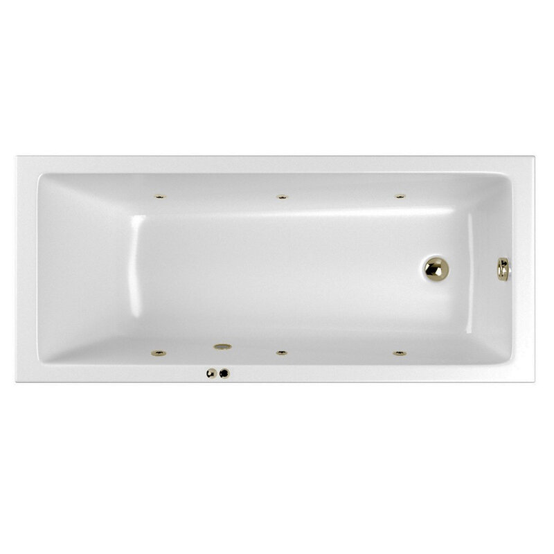Изображение товара Гидромассажная ванна Whitecross Wave Slim Soft 170 х 75 см с белым и бронзовым цветом