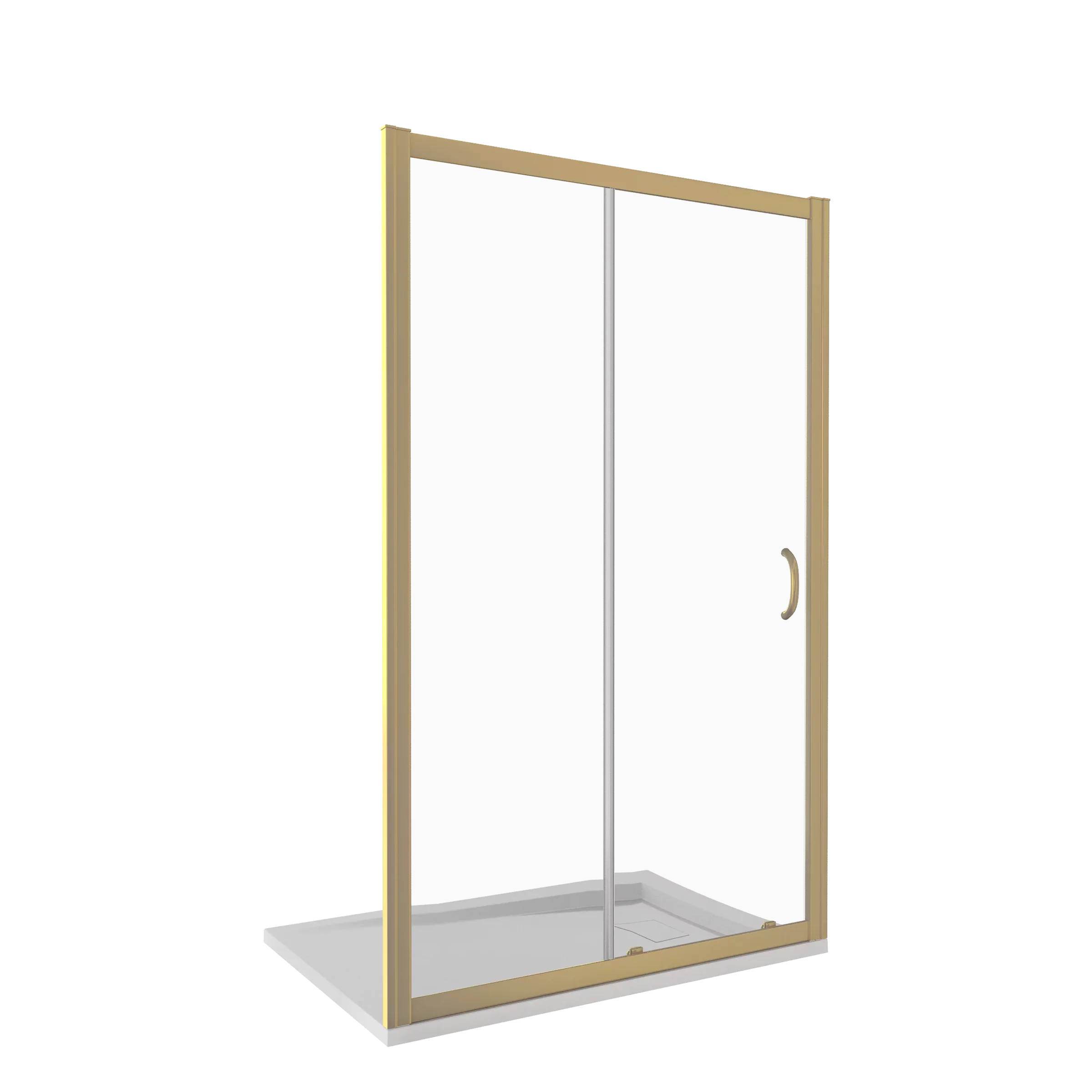 Изображение товара Душевая дверь Good Door Jazze WTW-110-C-G 110х185 см прозрачное стекло золото профиль