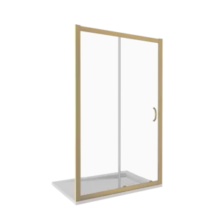 Изображение товара Душевая дверь Good Door Jazze WTW-110-C-G, 110 х 185 см, стекло прозрачное, профиль золото, ДЖ00048