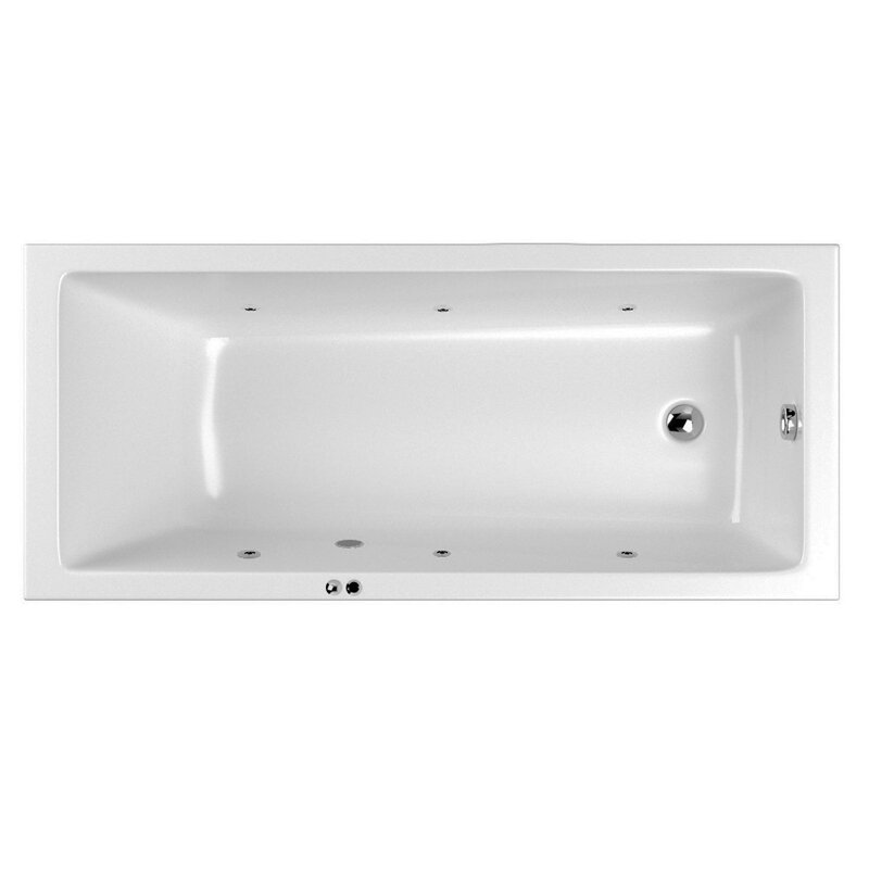 Изображение товара Ванна гидромассажная Whitecross Wave Slim Soft, 180 х 80 см, белая/хром, 0111.180080.100.SOFT.CR
