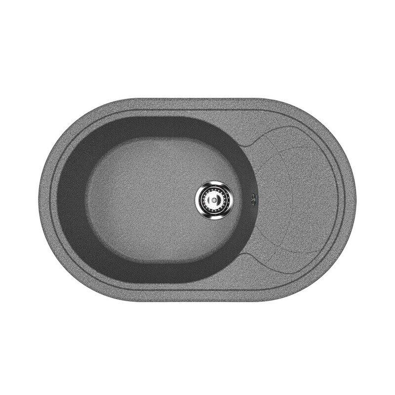 Изображение товара Мойка кухонная Ulgran U-610 U-610-309, 78 см, цвет темно-серый