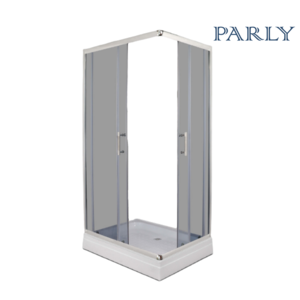 Изображение товара Душевой уголок Parly Quadro, 80 х 100 см, прямоугольный, стекло тонированное, профиль полированный хром, QZ81S