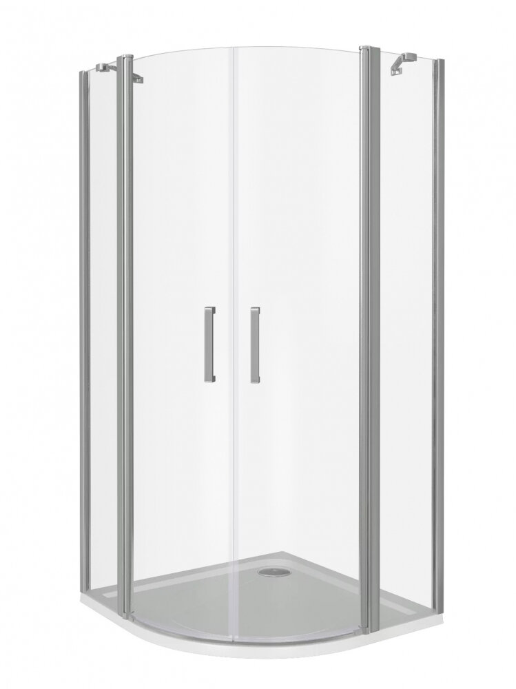 Изображение товара Душевое ограждение Good Door Pandora R-80-C-CH, 80 x 80 х 185 см, стекло прозрачное, профиль хром, ПД00077