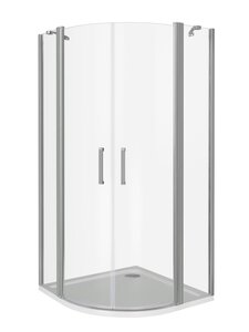 Изображение товара Душевое ограждение Good Door Pandora R-90-C-CH, 90 x 90 х 185 см, стекло прозрачное, профиль хром, ПД00079