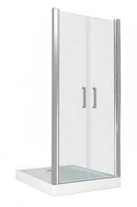 Изображение товара Душевая дверь Good Door Pandora SD-90-C-CH, 90 х 185 см, распашная, стекло прозрачное, профиль хром, ПД00078