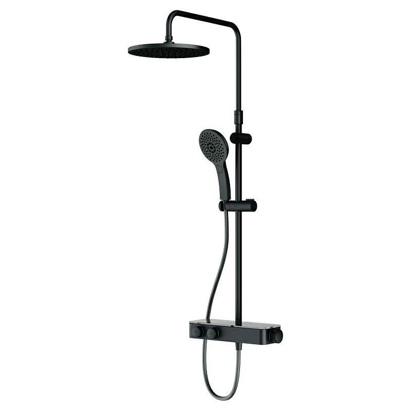 Изображение товара Душевая система Am.Pm Inspire 2.0 F0750A422 с термостатом, ShowerSpot, черный матовый Изображение товара Душевая система Am.Pm Inspire 2.0 F0750A422 с термостатом, ShowerSpot, черный матовый