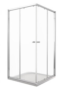 Изображение товара Душевое ограждение Good Door Lira CR-80-C-CH, 80 х 80 х 185 см, стекло прозрачное, профиль хром, ЛИ00012