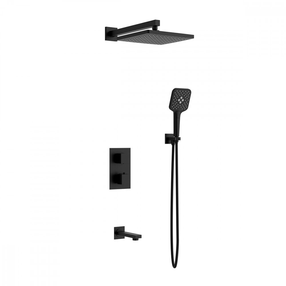 Изображение товара Душевая система Vincea Next VSFW-1N3TMB термостатическая черный матовый итальянский дизайн