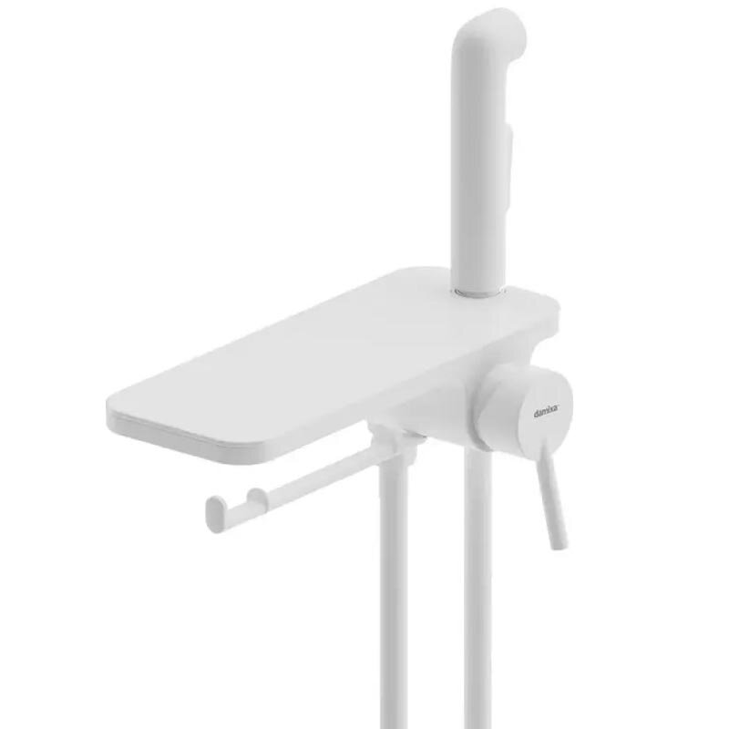 Изображение товара Гигиенический душ Damixa Jupiter со смесителем, белый, внутренний монтаж