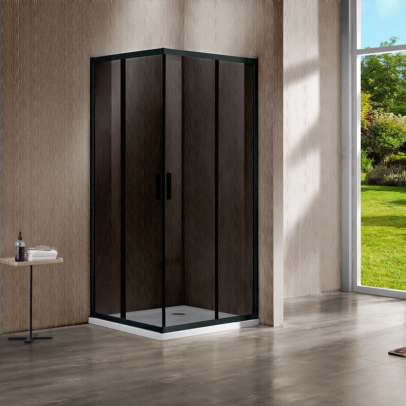 Изображение товара Душевой уголок Vincea Garda, 90 x 80 см, дверь раздвижная, стекло тонированное, профиль черный, VSS-1G8090CGB Изображение товара Душевой уголок Vincea Garda, 90 x 80 см, дверь раздвижная, стекло тонированное, профиль черный, VSS-1G8090CGB