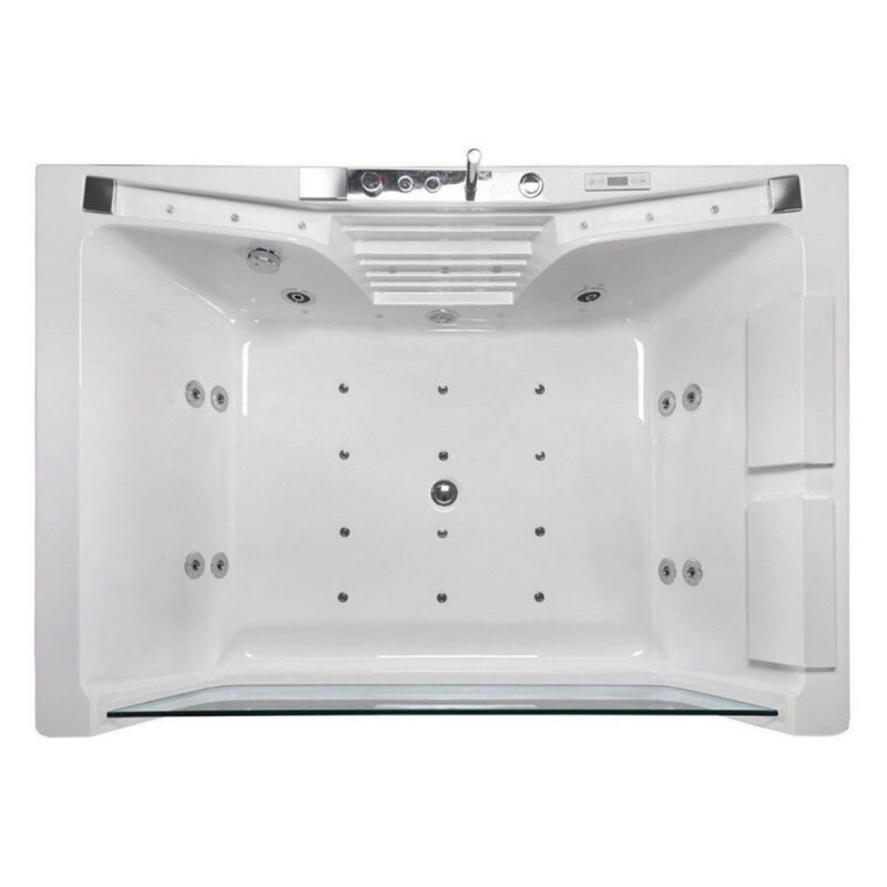 Изображение товара Гидромассажная ванна Frank F155 пристенная прямоугольная 170x120 см с подсветкой