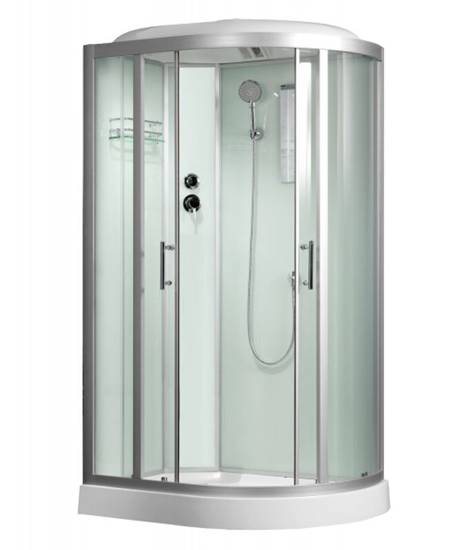 Изображение товара Душевая кабина Frank F309L/R 110x80 см прозрачное стекло хром
  профиль современный дизайн низкий п