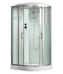 Изображение товара Душевая кабина Frank F309L/R, 110 х 80 см, стекло прозрачное, профиль матовый хром, 20156008/201560009