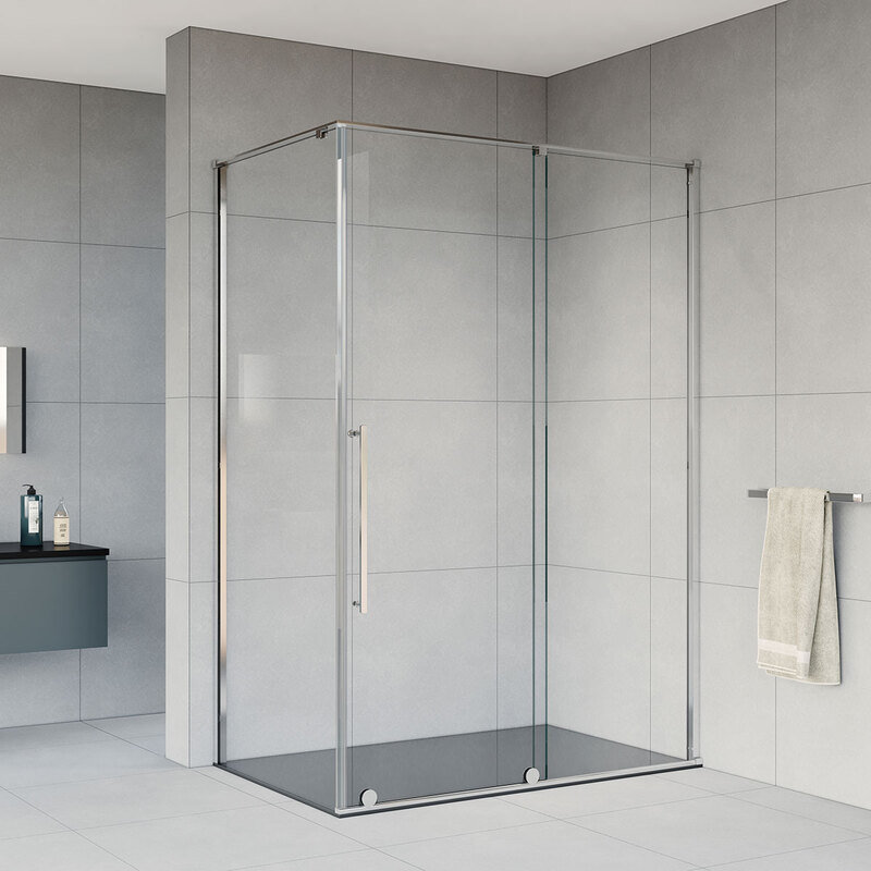 Изображение товара Душевой уголок Vincea Arno 150 x 90 см, дверь раздвижная, стекло прозрачное, профиль хром, VSR-1A9015CL