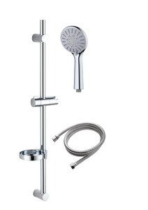Изображение товара Душевой гарнитур Esko, лейка 5 режимов, с мыльницей, цвет хром, SCS5B