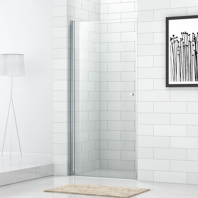 Изображение товара Душевая дверь Cezares Eco 65 см стекло прозрачное хром корпус распашная