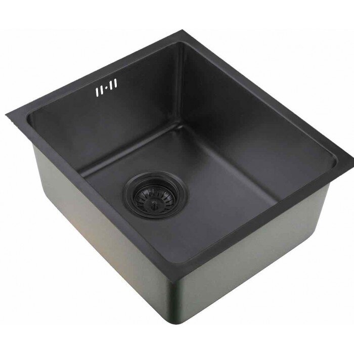 Изображение товара Кухонная мойка Zorg PVD GRAFIT 38 см черный матовый с PVD покрытием