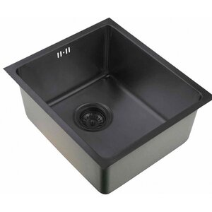 Изображение товара Кухонная мойка Zorg PVD GRAFIT 38 см черный матовый с PVD покрытием