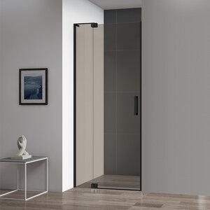 Изображение товара Душевая дверь Cezares Slider, 100-110 см, стекло тонированное бронза, профиль черный матовый, SLIDER-B-1-100/110-BR-NERO