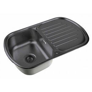 Изображение товара Кухонная мойка Zorg PVD GRAFIT 77 см черный матовый