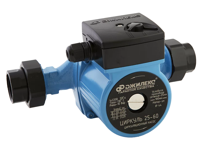 Изображение товара Циркуляционный насос Джилекс Циркуль 25/60 для отопления 105 Вт горизонтальный